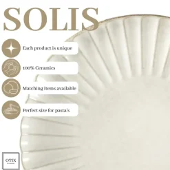 OTIX Diner Bordenset 6 Persoons Onderborden 32cm Wit Keramiek SOLIS