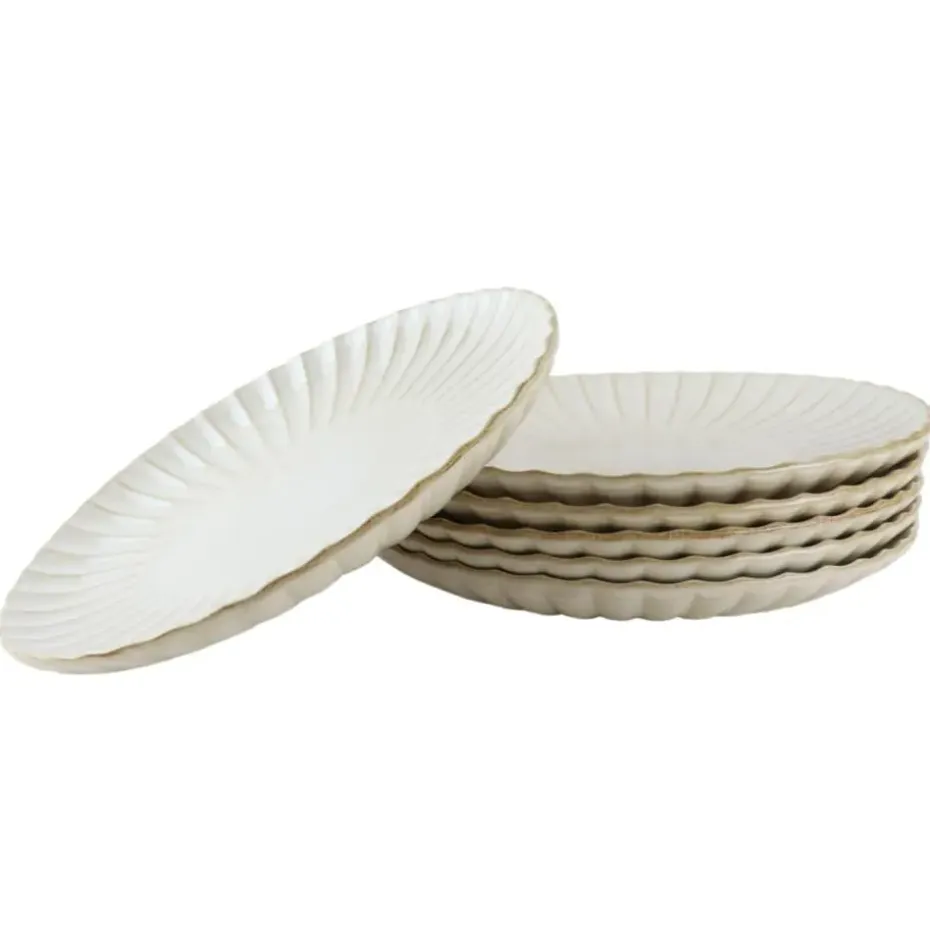 OTIX Diner Bordenset 6 Persoons 27cm Wit Keramiek SOLIS