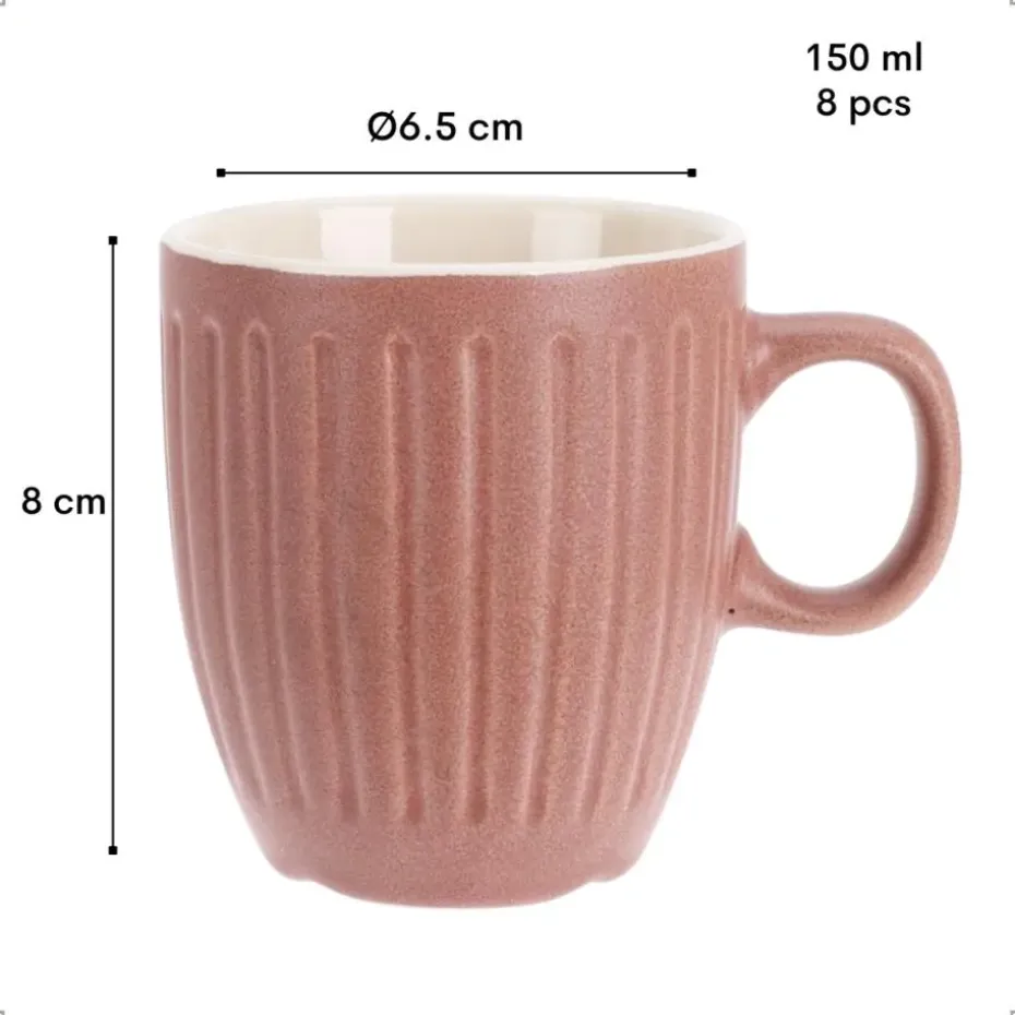 OTIX Koffiekopjes 8 Delig Moss - Multikleur