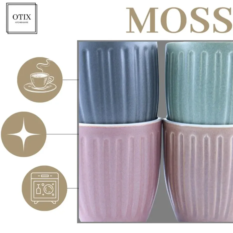 OTIX Koffiekopjes 8 Delig Moss - Multikleur
