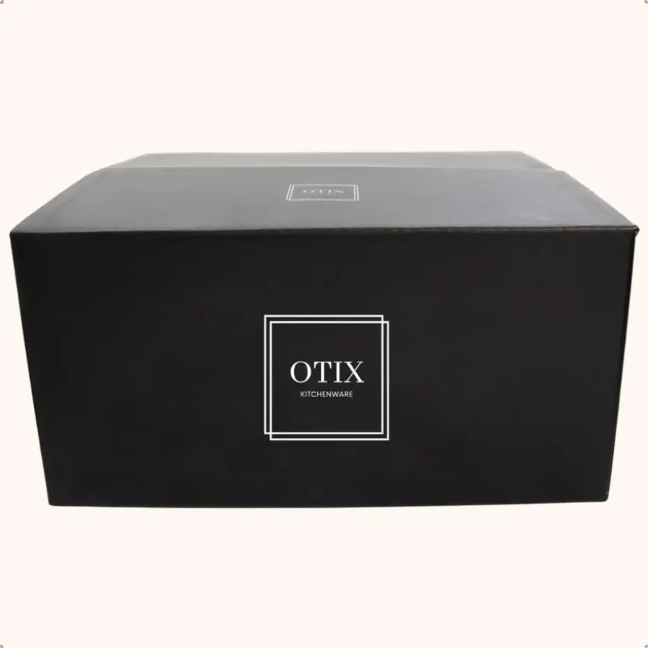 OTIX Koffiekopjes met Oor Koffietassen Set van 12 Mat Zwart 340ml