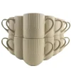 OTIX Koffiekopjes Met Oor Set van 12 Koffietassen Cappuccino Kop 300ML