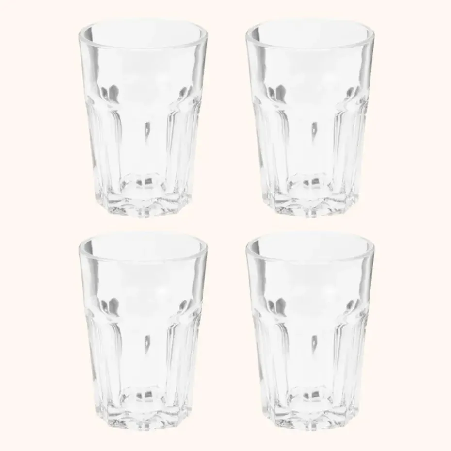 OTIX Limonadeglazen Waterglazen 4 Stuks 36 cl Transparant Glaswerk Stapelbaar