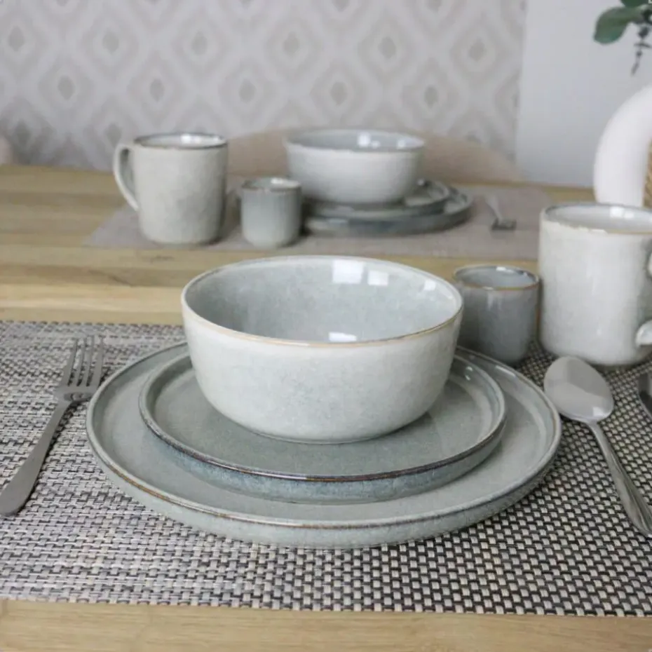 OTIX Ontbijtborden Bordenset 6 Persoons Dessertbord 21cm Aardewerk BEECH