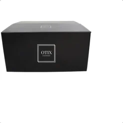 OTIX Placemats Set van 6 Kunststof Ovaal Zwart Wit Onderleggers 48x35cm