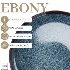OTIX Serviesset 12 Delig Ebony - Blauw