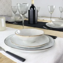 OTIX Soepkommen 12 Persoons Beige Soeptassen 15cm Keramiek LILY