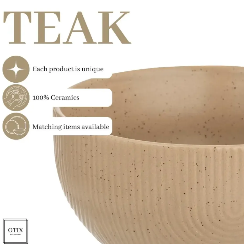 OTIX Soepkommen Zonder Oor Set van 12 Schaaltjes 600ml Caramel TEAK