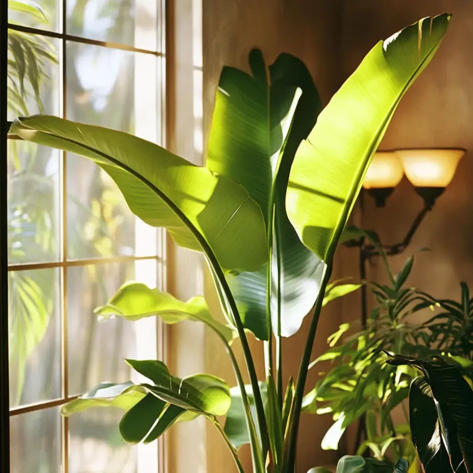 Paradijsvogelplant - Set van 2 - Strelitzia nicolai - Hoogte 55-70cm - ⌀17cm