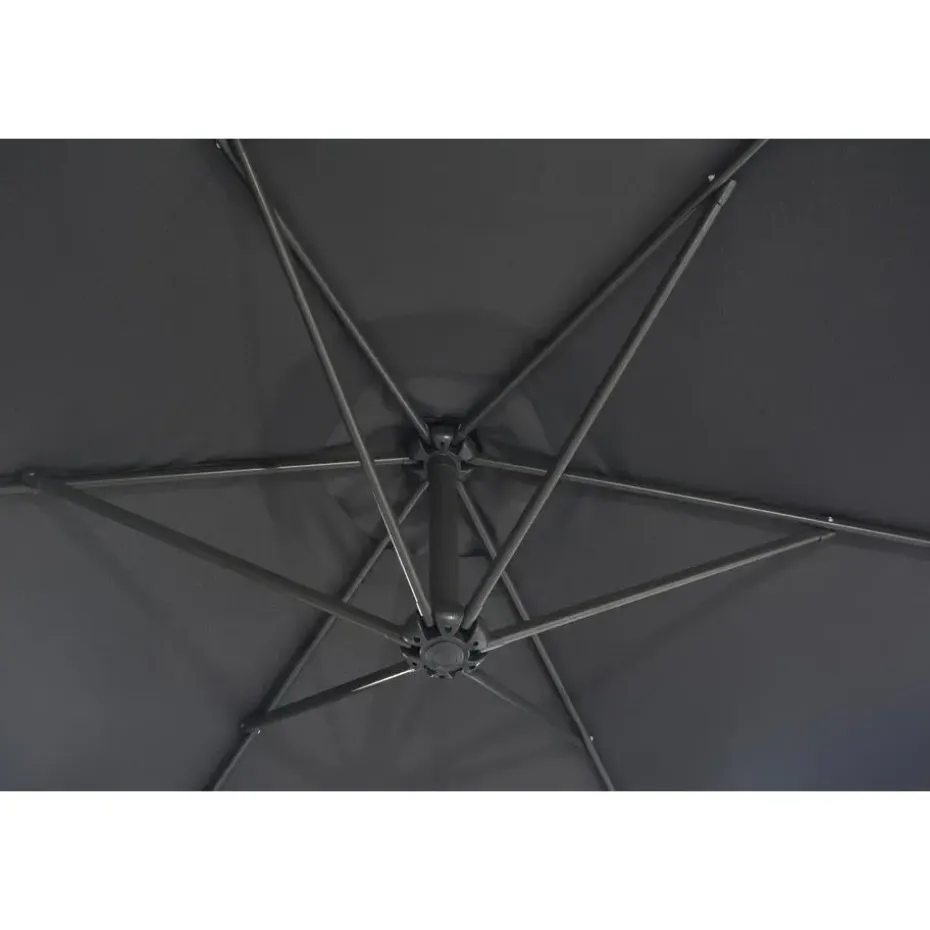 Parasol - duurzame Zweefparasol Ø300 cm – Kantelbaar - 3 meter doorsnede - Grijs
