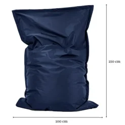 Parya Home - Ruime zitzakken - Kussen - Nylon - 100x150 cm - blauw