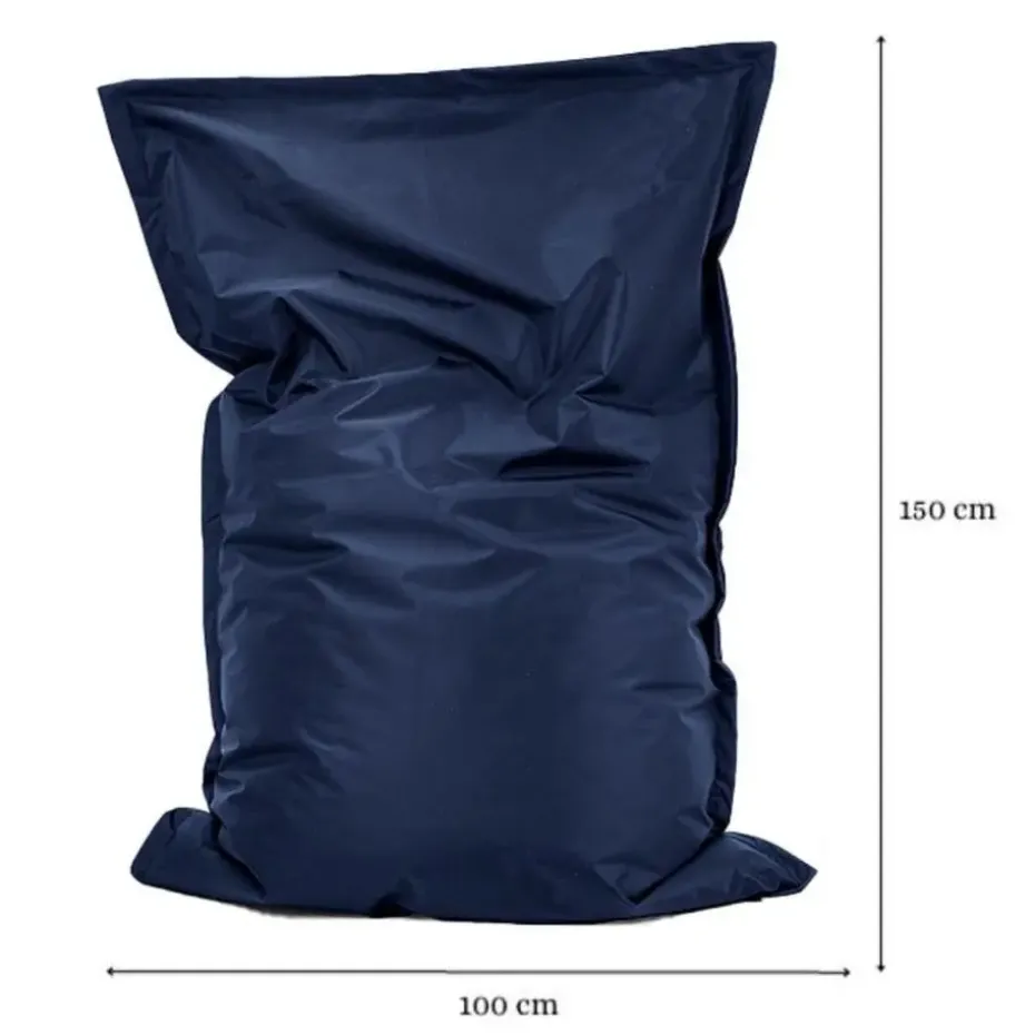 Parya Home - Ruime zitzakken - Kussen - Nylon - 100x150 cm - blauw