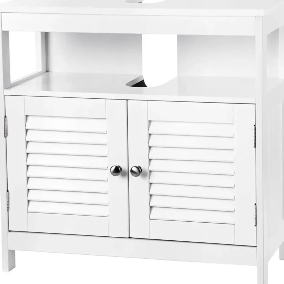 Parya Home - Wastafelonderkast -Badkamerkast - 2 Deuren - Wit