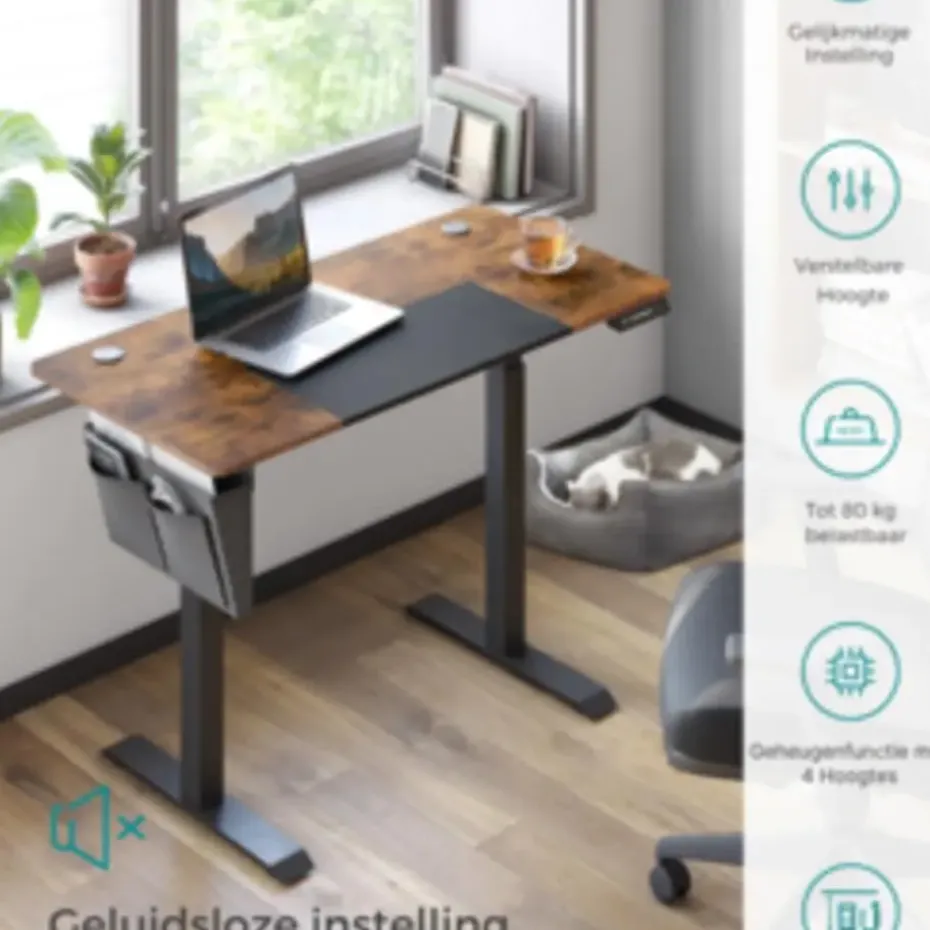 Parya Home Elektrisch Verstelbaar Bureau - Hoogte Verstelbaar