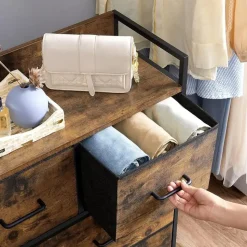 Parya Home Industriėle Commode – Opbergkast met 7 mdf laden en metalen frame