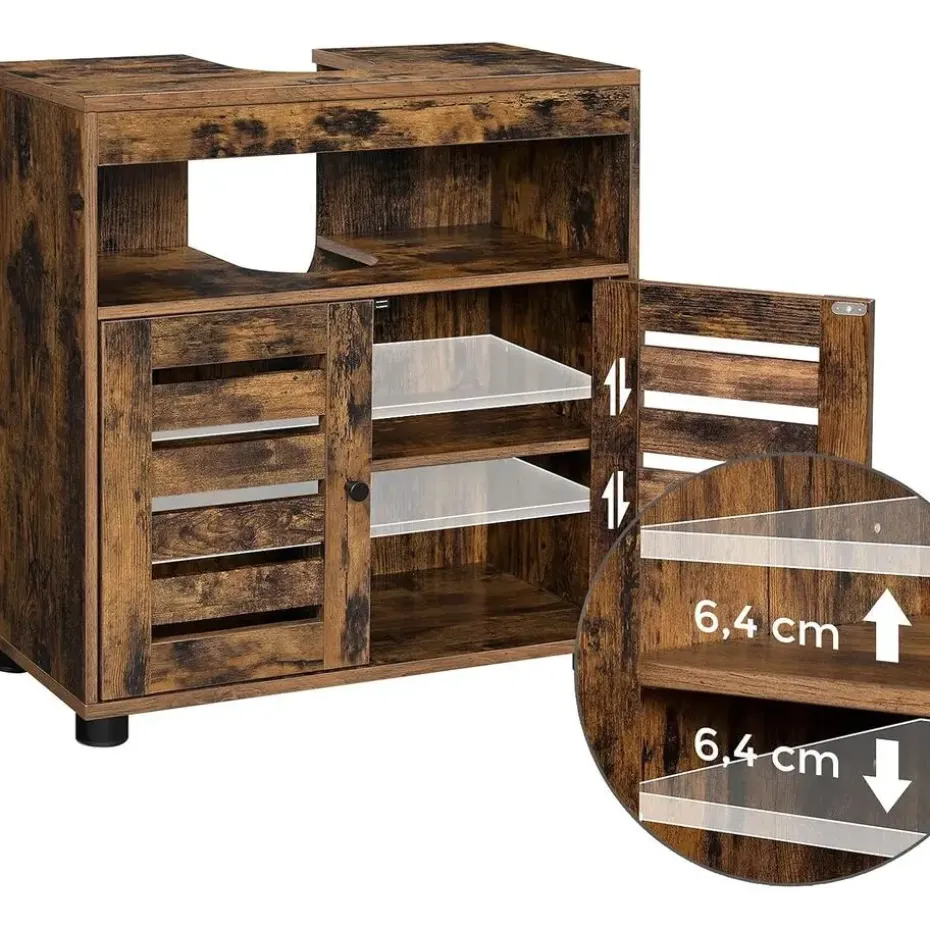 Parya Home Wastafelmeubel – Badkamerkast met verstelbare plank