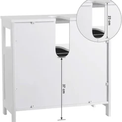 Parya Home Wastafelonderkast, zonder wastafel, veel opslag, wit