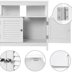 Parya Home Wastafelonderkast, zonder wastafel, veel opslag, wit