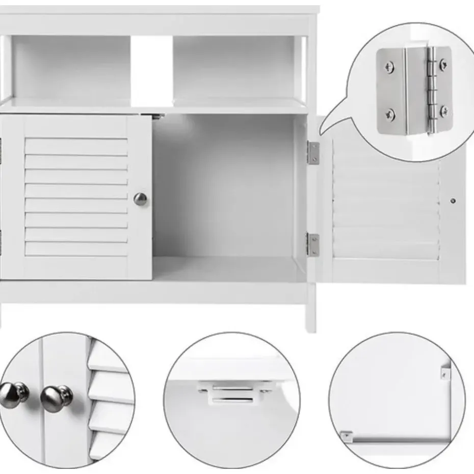 Parya Home Wastafelonderkast, zonder wastafel, veel opslag, wit