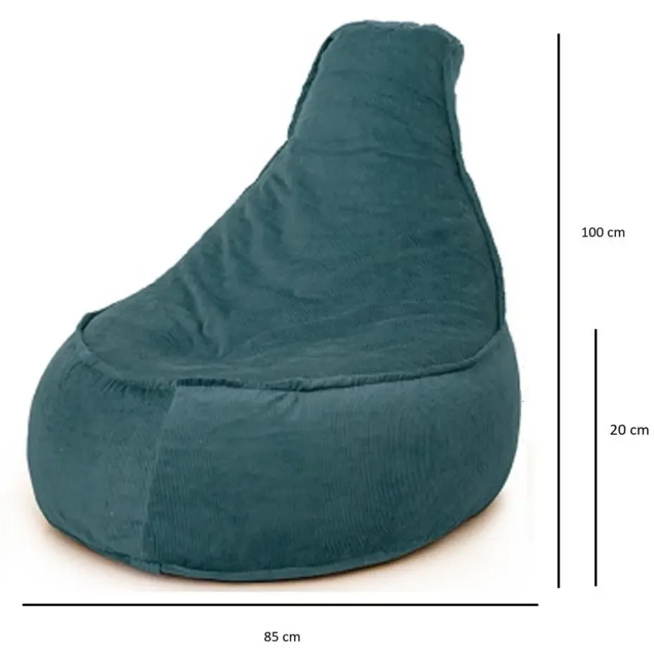 Parya Stoel Zitzak Ribstof - Zitzakfauteuil - Woonkamerzitzak - Poef