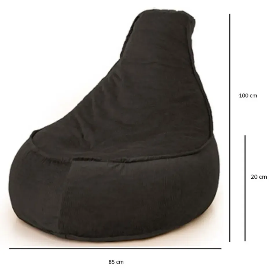 Parya Stoel Zitzak Ribstof - Zitzakfauteuil - Woonkamerzitzak - Poef –