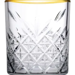 Pasabahce Tumbler met gouden rand Timeless 35.5 cl - Transparant Goud 4 stuk(s)