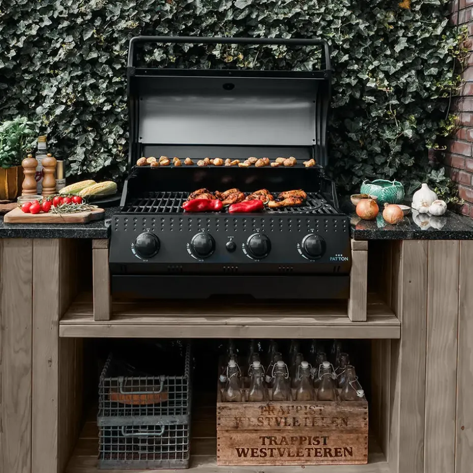 Patton Opus Inbouw Gasbarbecue - 3 Branders + Searbrander