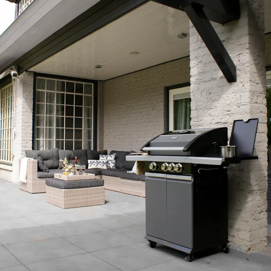 Patton Patio Pro Chef gasbarbecue 3+1 frozen grey