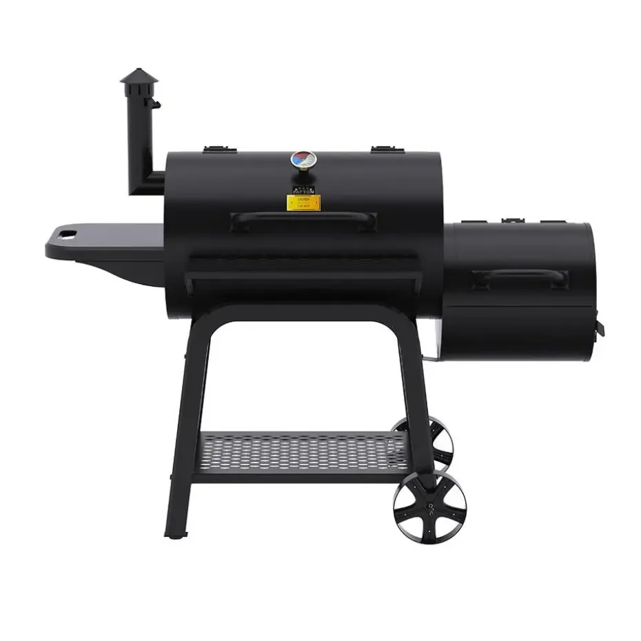Patton Smoker Houtskoolbarbecue Oklahoma - Zwart