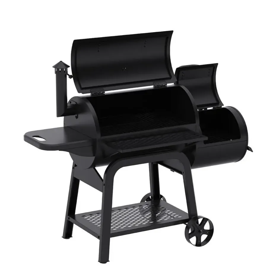 Patton Smoker Houtskoolbarbecue Oklahoma - Zwart