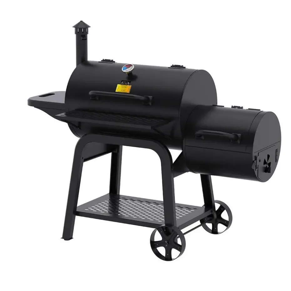 Patton Smoker Houtskoolbarbecue Oklahoma - Zwart