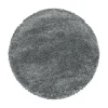 Pearl Soft Rond Hoogpolig Vloerkleed Lichtgrijs - 120 CM ROND