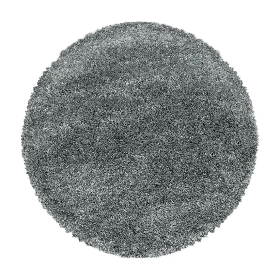 Pearl Soft Rond Hoogpolig Vloerkleed Lichtgrijs - 120 CM ROND