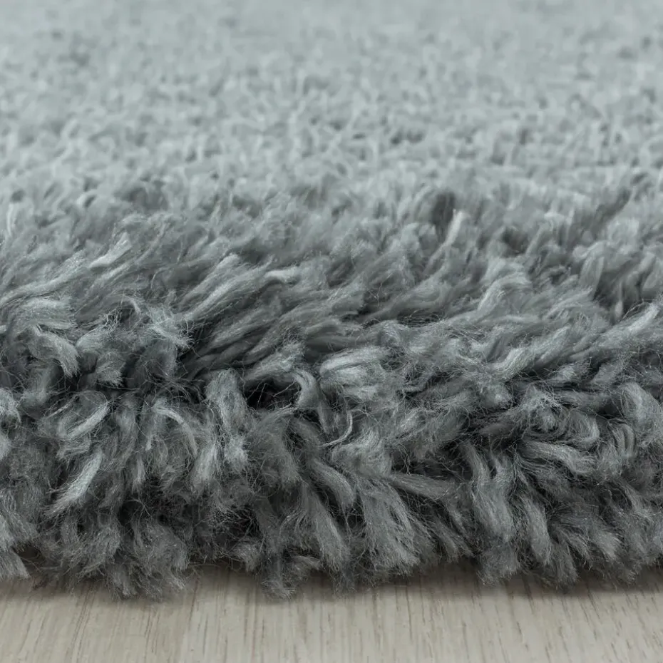 Pearl Soft Rond Hoogpolig Vloerkleed Lichtgrijs - 120 CM ROND