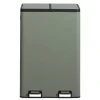Pedaalemmer Duo - groen - metaal - 60 liter