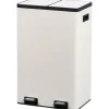 Pedaalemmer Duo beige metaal - 60L