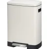 Pedaalemmer Paco - beige metaal - 25L+15L