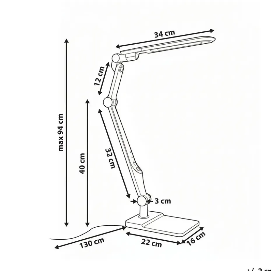 PEGASI - Bureaulamp LED - Zwart - Synthetisch materiaal
