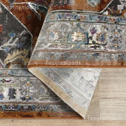 Picasso Castana Vintage Rond Vloerkleed Terra / Multi Laagpolig - 200 CM ROND