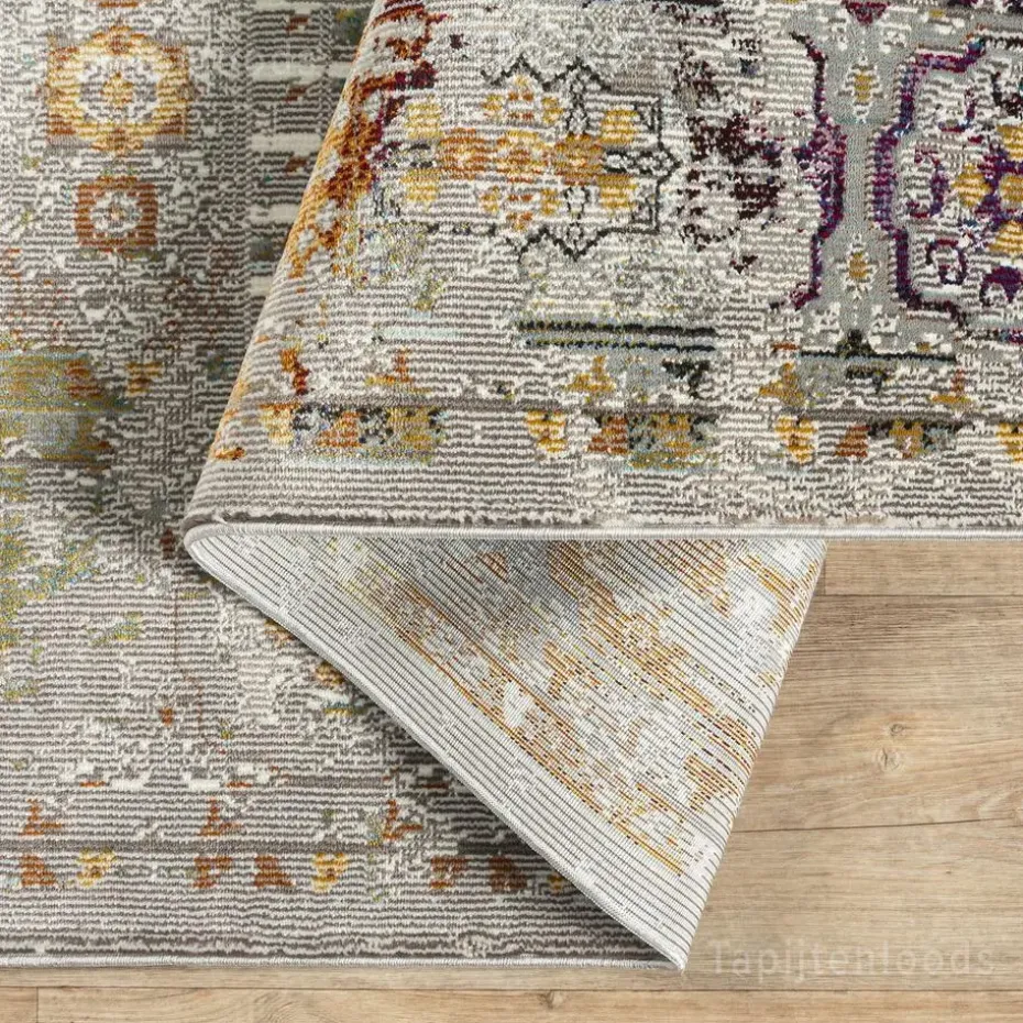Picasso Feraghan Vintage Rond Vloerkleed Multi / Beige Laagpolig - 240 CM ROND
