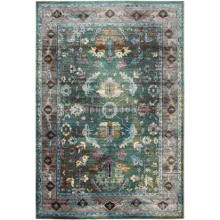 Picasso Pablo Vintage Vloerkleed Groen / Multi Laagpolig - 300x400 CM