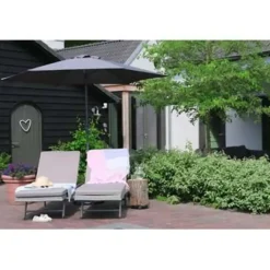 PimXL Luxe 6-ribs Parasol - Ø300cm - Antraciet