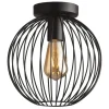 Plafondlamp Xavier - zwart - 25,5xØ25 cm