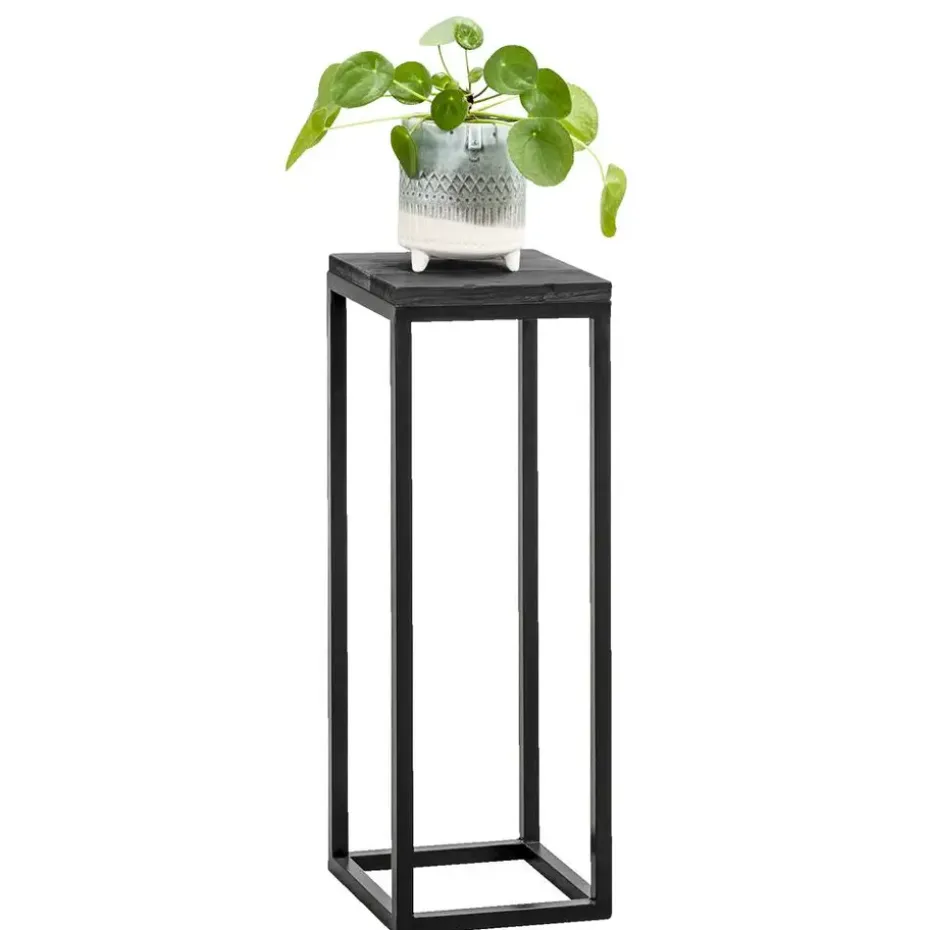 Plantentafel Gijs - zwart - 70x25x25 cm