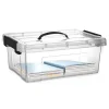 Plasticforte Opbergbox met deksel - grijs - 12.5L - kunststof