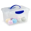 Plasticforte Opbergbox met deksel - blauw - 9L - kunststof