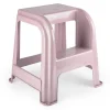 Plasticforte Opstapkrukje - 2 tredes - roze - 45 cm