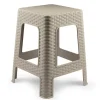 Plasticforte Rotan opstapje/krukje - kunststof - beige