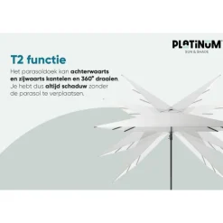 Platinum Challenger Zweefparasol T2 premium - 3x3 m. Lush Green