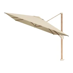 Platinum Challenger Zweefparasol T1 Premium 4x3 m. - Champagne - Teak